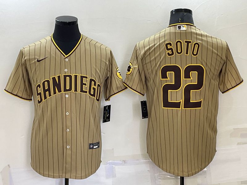 Men San Diego Padres #22 Soto brown Game Nike 2022 MLB Jersey